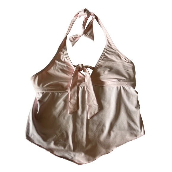 Swim Systems Other - Swim Systems Halter Tankini Pink Tie Neck And Back Open Back